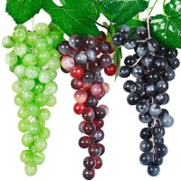 Yinleus  Realistic Artificial Grape Cluster - Decorative Faux Fruit for Home, Kitchen, or Event Decoration