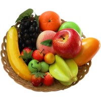 Yinleus Artificial Fruit Set – 16-Piece Assortment of Decorative Faux Fruits – Realistic Display for Kitchen, Event & Home Decor